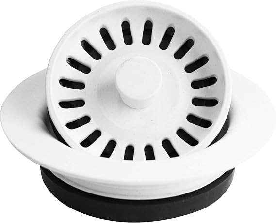 Karran Quartz QDFWH 3-1/2 in. Kitchen Sink Decorative Disposal Flange in White