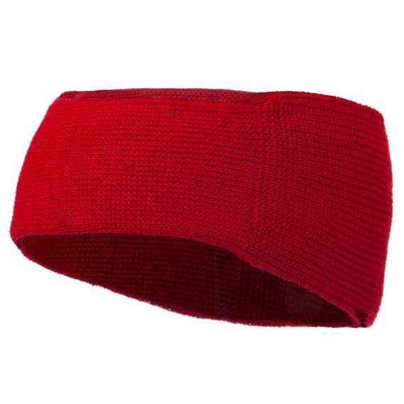 Artex Solid Colored Rib Knit Earband - Red OSFM