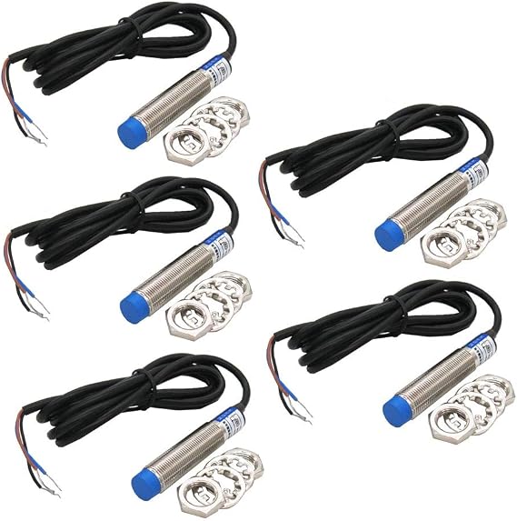 DollaTek Replacement LJ12A3-4-Z/BX Inductive Proximity Sensor Switch 3-Wire NPN DC6-36V - 5PCS