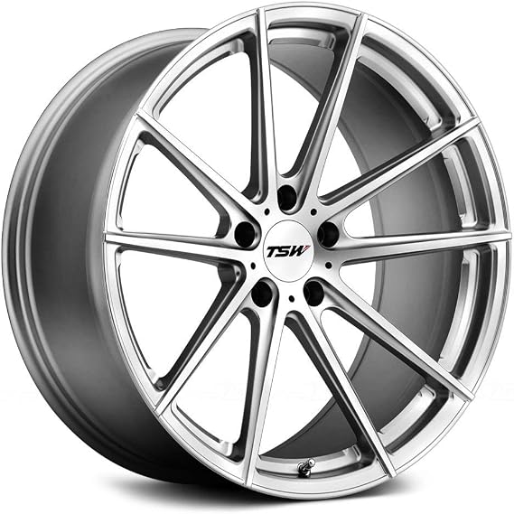TSW Wheels Bathurst Silver W/Mirror Cut FACE Wheel with Aluminum (20 x 9. inches /5 x 120 mm, 15 mm Offset)