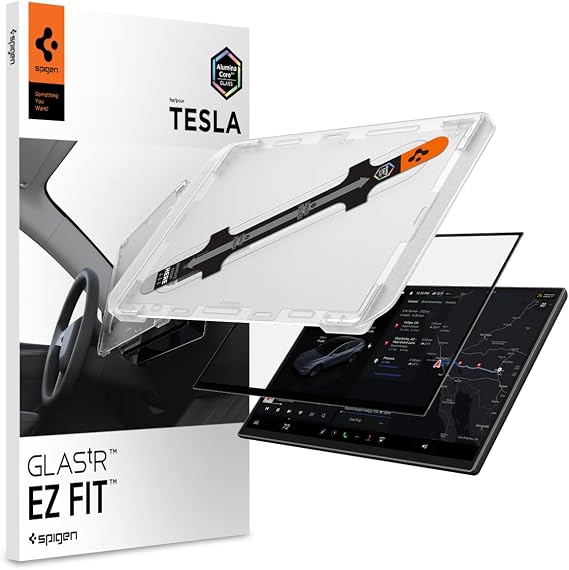 Spigen GlasTR EZ FIT Screen Protector Clear for Model Y (2026)
