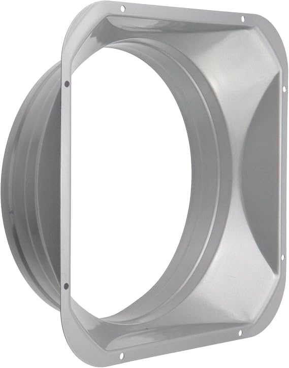 Antrader 10 Inch Duct Connector Flange, Metal Straight Pipe Flange Square to Round Interface Air Duct for Ventilation,Cooling, Heating and Air Conditioning Systems,1Pcs