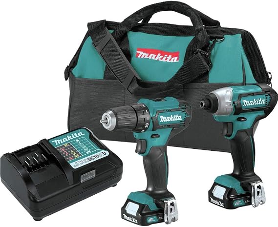 Makita CT232 CXT 12V Max Lithium-Ion Cordless Drill Driver and Impact Driver Combo Kit (1.5 Ah) | Drill driver, impact driver