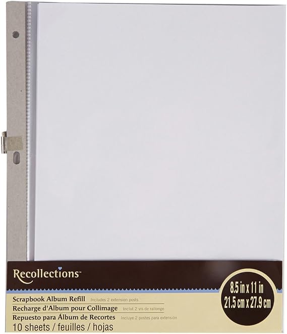 Recollections Scrapbook Album Refill 8.5 in x 11 in 10 Sheets