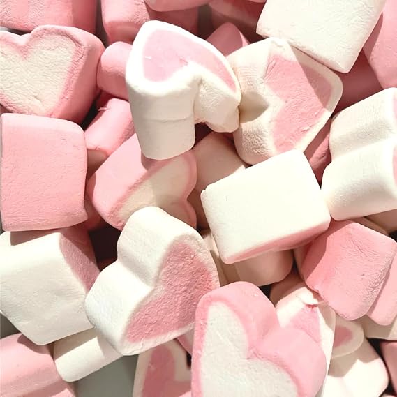Swedish Candy Marshmallow Heart Candy | Swedish Pick and Mix Classic | Soft Vanilla Marshmallows 8oz - 1/2 lbs - 227g