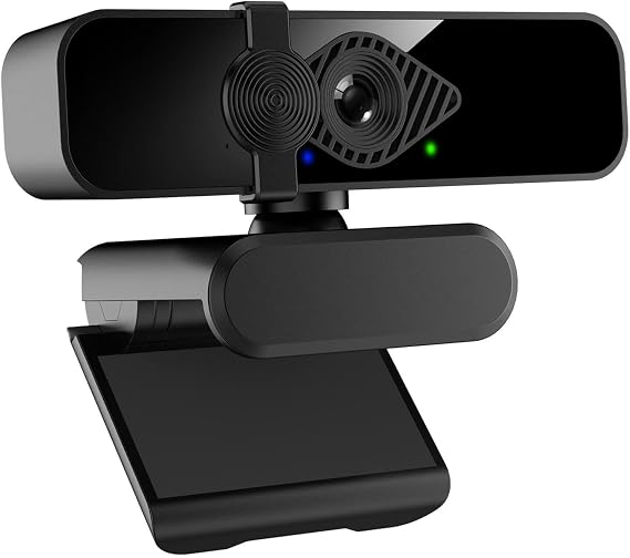 2K Webcam for PC, 85 View USB Computer Camera, with Noise Canceling Microphone & Privacy Cover, HD Web Cameras for Desktop Laptop Monitor Mac Streaming, Gaming & Video Calling