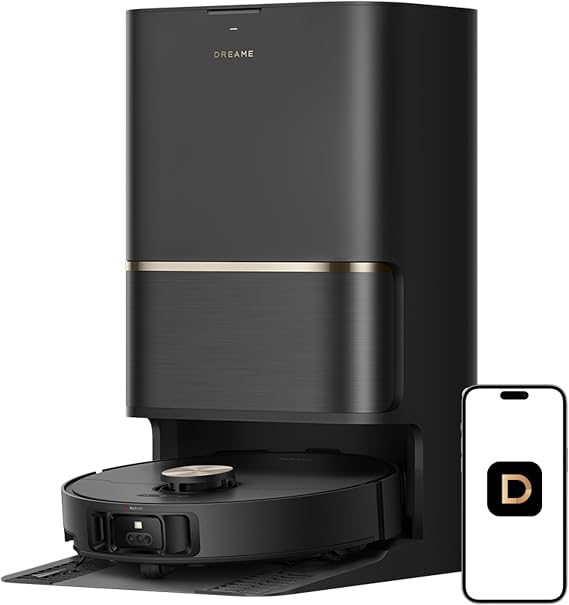 dreame L50 Ultra Robot Vacuum with Dual Laser & AI RGB Navigation | 19,500 Pa Suction & Detangling for Hair, 2.36in(6cm) Obstacle Crossing for Carpet, Edge to Corner Cleaning