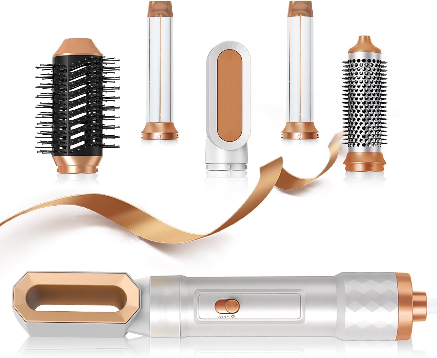 2023 Ionic 6-in-1 Hair Styling Tool Set: Dryer Brush, Volumizer Wand, Straightener Brush With Ceramic Coating