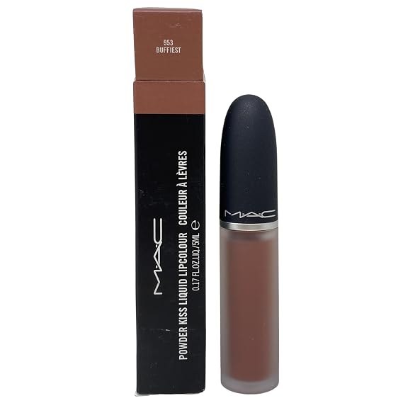 MAC Cosmetics Powder Kiss Liquid Lipcolour - 953 Buffiest (Midtone nudey pink) .17 oz / 5 ml