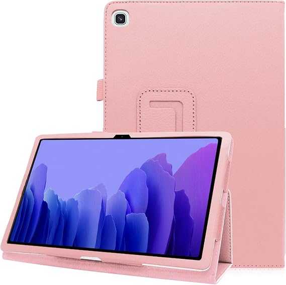 [TECH UK] Case for Galaxy Tab A7 10.4" 2020 Release Model T500, Premium Slim Leather Folio Stand Case Cover for Samsung Galaxy Tab A7 10.4 Inch 2020 Tablet (SM-T500/T505/T507) (Rose Gold)