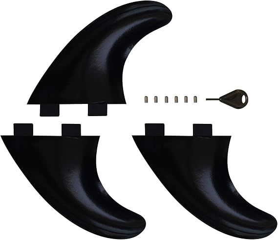 Rokia R G5 Surf&Future Fins with Fin Key and Screws 3 PCS Replacement Plastic Surfboard Fins for Surfing