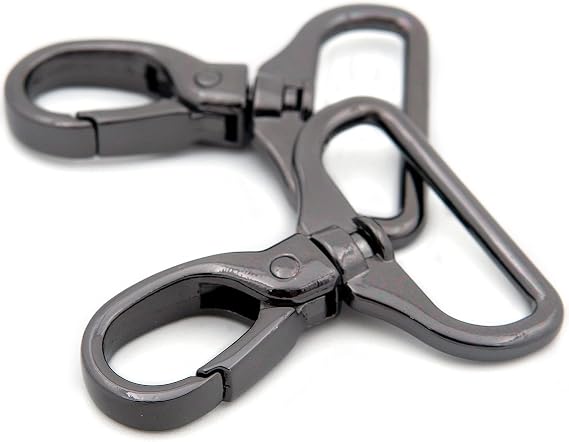 Oval Snap Hooks,10 PCS Heavy Duty Purse Hardware Lobster Clasp Keychain Clip Purse Making Accessories (1 1/4",Gunmetal)