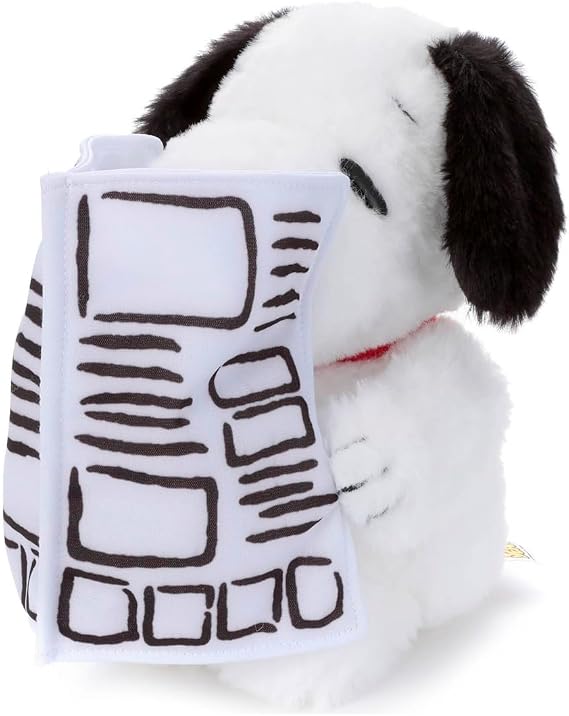 Takara Tomy Arts Peanuts 75th Plush Toy, S, Snoopy, Approx. 8.3 inches 21 cm