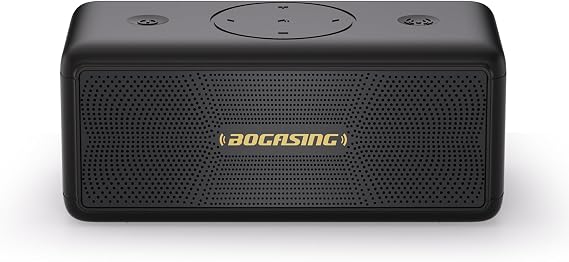 BOGASING M5 Bluetooth Speaker, Portable Wireless Speaker, 360-Degree Sound, 40W Output, High Volume, Heavy Bass, DSP Technology, IPX7 Waterproof, Dustproof, Shockproof, Outdoor, Bluetooth 5.3, USB-C