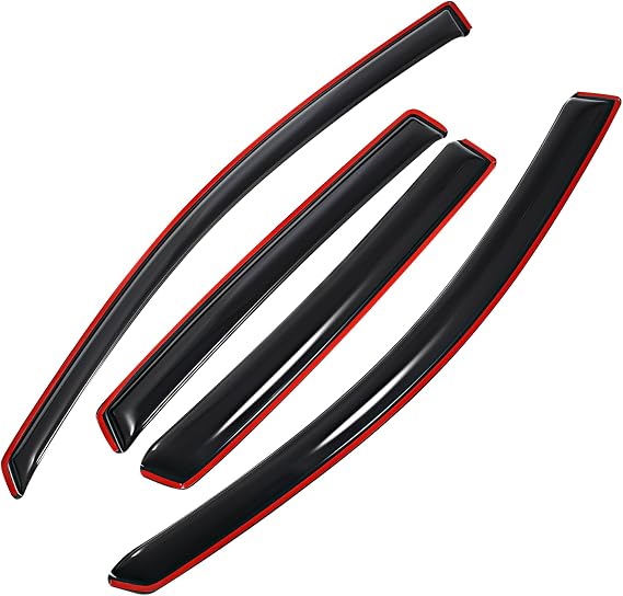 In-Channel Wind Deflector for Mercedes-Benz M-Class W164 5 Door 2005-2011 Window Visors Sun Rain Guard Vent Weather Shields, Smoke, 4Pcs