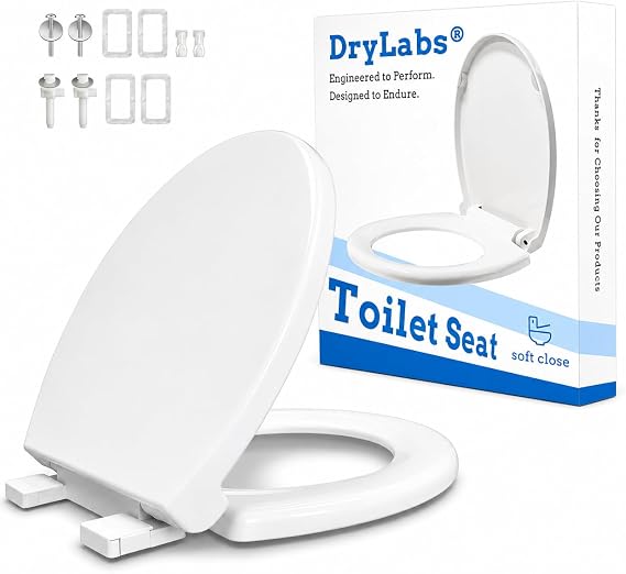 Round Toilet Seat 16.5 - Soft Close, Durable PP Toilet Seat, Easy Installation & Removal, Fits Most Toilet Bowls