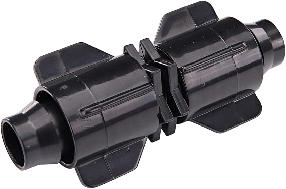 Raindrip S5600UB, Smart Loc Universal Coupling, Drip Irrigation Fitting for 1/2-Inch, 5/8-Inch, 0.710-Inch Supply Tubing and Dripline, Black
