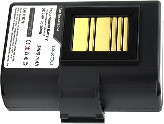 3400mAh Replacement Battery for ZQ610 ZQ520 QLN220 QLN320 ZQ500 ZQ620 ZR628 ZR658 ZR668 Printer, fits Part Number BTRY-MPP-34MA1-01 P1023901 P1031365-025