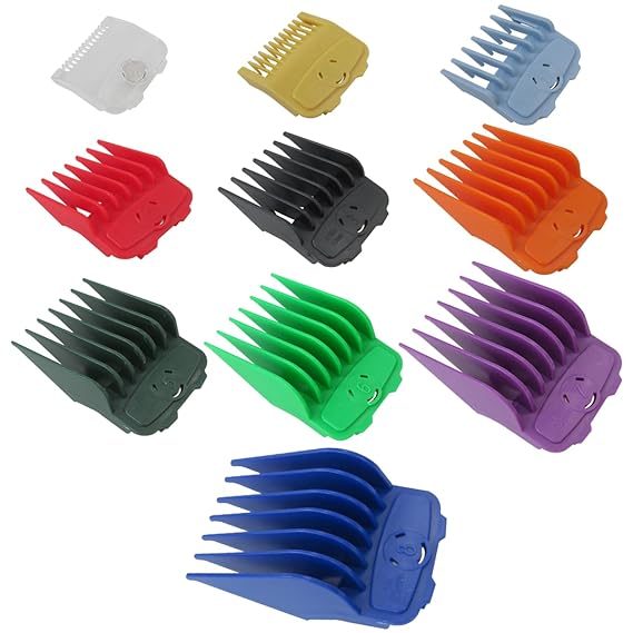 Professional Clipper Guards Cutting Guides Set, 10x Magnetic Guards Fit for Wah*l 79434, Self-Cut Pro 79467, Sterling 3/4/Eclipse/Refections Senior, SuperTaper, SuperTaper II, Taper2000 (New Version)