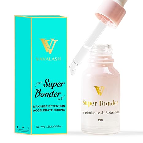 VAVALASH Lash Bonder for Eyelash Extensions Super Lash Bonder for Lash Extensions Glue Accelerator Increase Lash Retention Accelerate Drying Time Water Oil Proof Professional Eyelash Supplies(15ml)