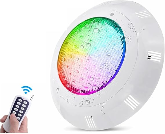 Submersible LED Pool Lights - With Remote Control Waterproof Underwater Light, RGB Color Changing 12V Underwater Lights, IP68 Waterproof LED Pool Lights Wall Lamp, for Garden Pond Pool ( Color : White