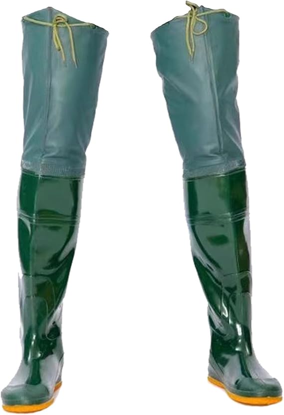 Fishing Hip Waders Lightweight Wading Boots with Adjustable Drawcord Hunting Hip Boot for Pond Mud Fishing
