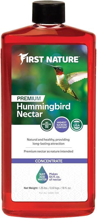 FIRST NATURE, 3050 Red Hummingbird Nectar, 16-Ounce Concentrate, 993050-306