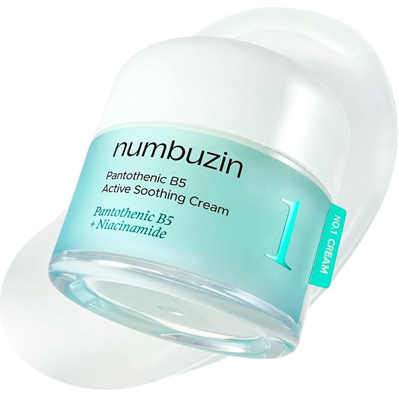 numbuzin No.1 Pantothenic B5 Active Soothing Cream | Remove sebum and skin troubles, Pantothenic acid, Korean Skincare Gift for Women | 2.70 fl oz