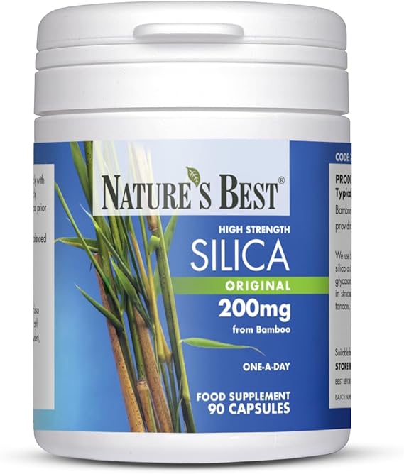 Nature's Best Silica 200mg, 90 Vegan Capsules (3 Months' Supply) | High Strength Naturally Sourced Silica Supplement, UK Made