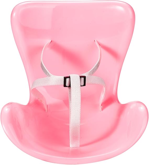 BOXOB Car Seat for Dolls, Pink Plastic Safety Seat Decorative Cute Sofa to Display Doll Toy Ornaments Accessories for Car Interior Air Vents Clip and Desktop Stand Decor