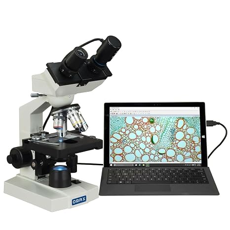 OMAX M82EZ-C02 2500X Lab Binocular Compound LED Microscope with Double