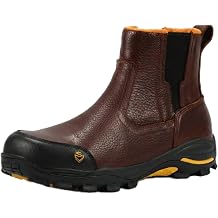 SUREWAY Men's Slip On Work Boots for Men-Soft Toe,Upgraded Slip/Water Resistant,Soft Toe,Anti-Static,Fire Station Mechanic Insulated Boots/Shoes