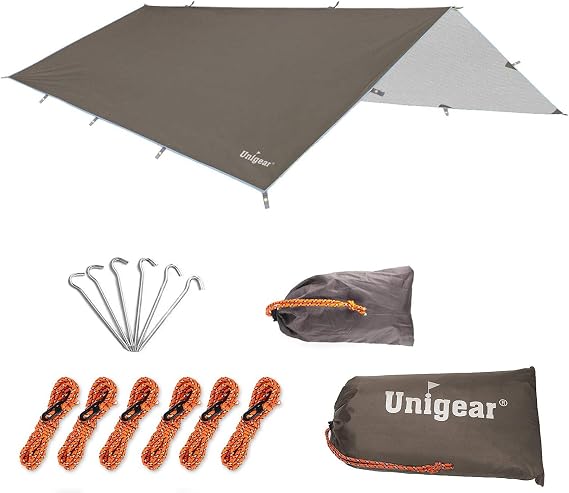 Unigear Hammock Rain Fly Waterproof Camping Tent Tarp for Backpacking