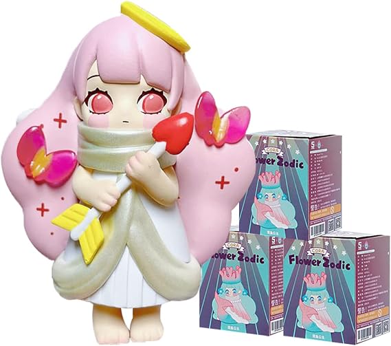 CORA Princess Flower Zodic Series Box Toys Blind Box Cute Collectible Action Figures Model Birthday Surprise Random Blind Bags Room Desktop Decoration (3 Pack)