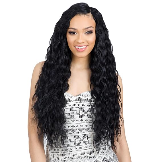 Shake-N-Go Organique Synthetic Weave Hair Extension - BREEZY WAVE 24" (1B Off Black)