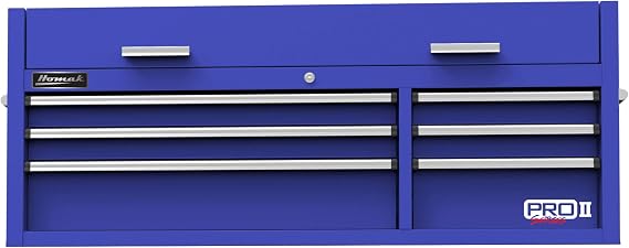 Homak PRO II Series 54 6-Drawer Top Chest, Blue, BL02054602