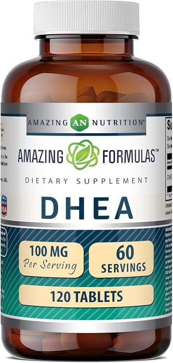 Amazing Formulas DHEA 100 Mg per Serving | 120 Tablets Supplement | (Dehydroepiandrosterone) | Non-GMO | Gluten-Free | Made in USA