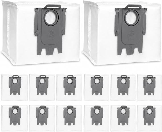 14 Pack Replacement Dust Bag for Roborock S8, S8 Pro Ultra, S7 MaxV Ultra, S7 Pro Ultra, Q7, Q7 Max, Q5, Q5 Pro, Q8 Max, Self-Emptying Dock, 3L Large Capacity Diposable Bag Accessories Set