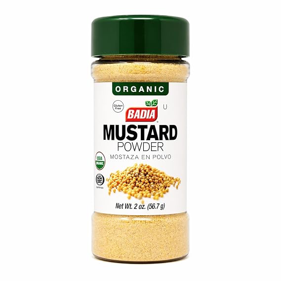 Badia Organic Ground Mustard, 2 oz Organic Ground Yellow Mustard Seeds Powder, Bold Flavor, Kosher