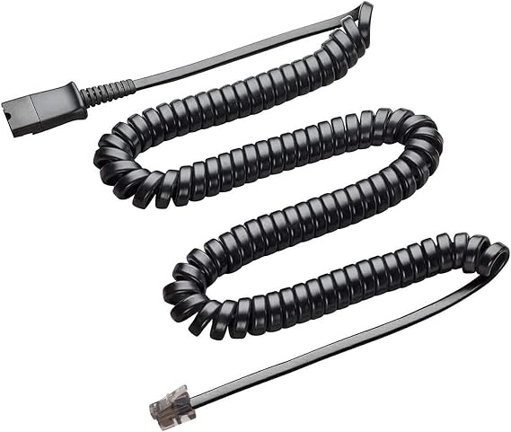VoiceJoy U10P U10-P Headset Adapter Cable Quick Disconnect Cable to RJ9 Plug Adapter Replacement for Plantronics QD Headsets Compatible with Avaya 2400,4600 Series,Nortel Mitel Aastra NEC and More