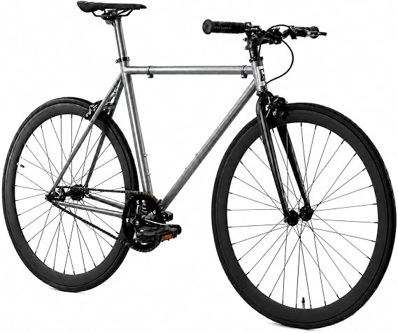 Golden Cycles Fixed Gear Single Speed Bike - Perfect Urban Commuter Bicycle with Front and Rear Brakes - Ideal for Teens and Adults - The Bike  in Different Sizes