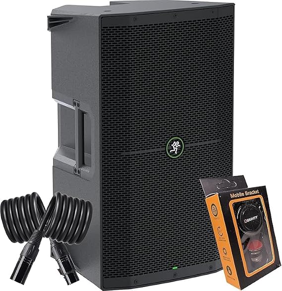 (1) Mackie Thump212 1,400-watt 12-inch Powered Speaker with Feedback Eliminator, Music Ducking, and Dual TRS/XLR Inputs Bundle XLR and Gravity Magnet Package