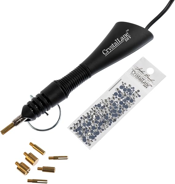 Hot-Fix Applicator 7 Tips w/250pcs Hot Fix Flat Back Rhinestone