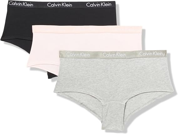 Calvin Klein Motive Cotton Boyshort Panties, 3 Pack