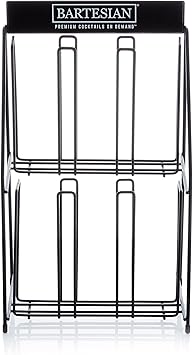 Bartesian Cocktail Capsules Holder Rack - Against-The-Wall Cocktails Capsule Storage Organizer Dispenser for Up to 36 Capsules - Home Bar Accessories for Cocktail Maker Machine - 10" x 6" x 16"