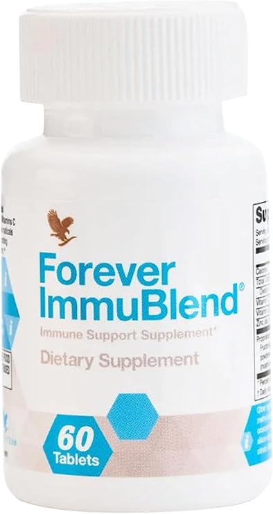 Forever Living - Forever ImmuBlend Immune Support Supplement Includes Botanicals, Vitamins D & C, Maitake & Shiitake Mushrooms 60 Tablets