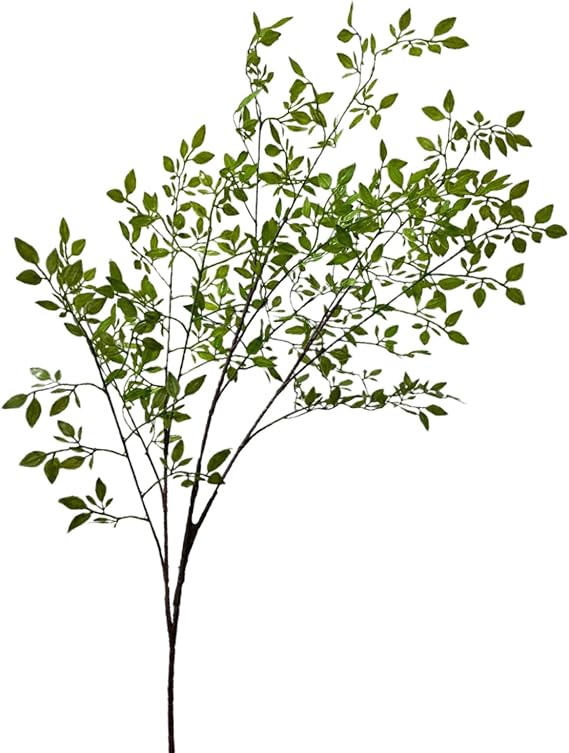 43.3 Inch Artificial Olive Branches,2 Pcs Simulation Green Plant Branch Faux Tree Twig Plastic Plant Fake Eucalyptus Stems for Home Decor