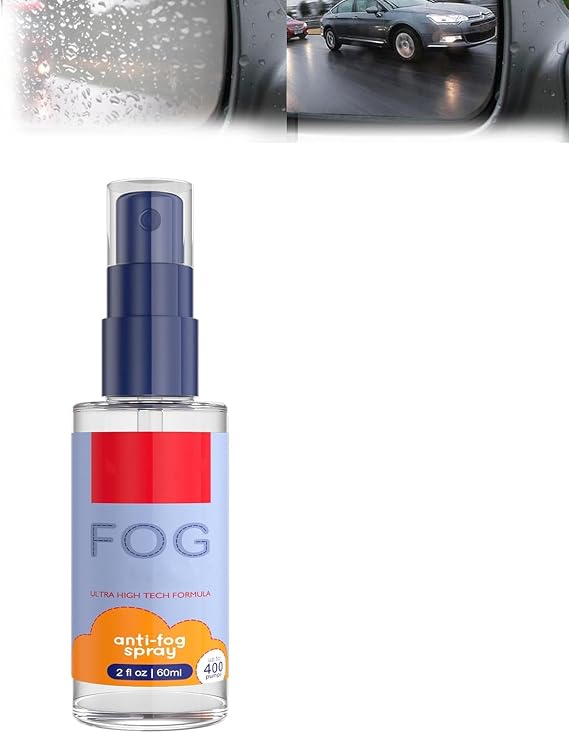 Anti-Fog & Glass Strengthening Spray, Anti Fog Lens Spray for Car Windshield, Anti-Fog Spray for Goggles and Glasses, Waterproof Rainproof Spray Window Cleaning, 60ml (1pcs)