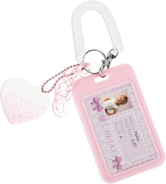 Amaxiu 3" Acrylic Kpop Photocard Holder, Photocard Display Frame Kpop Photocard Stand Kpop Photocard Organizer with Keychain
