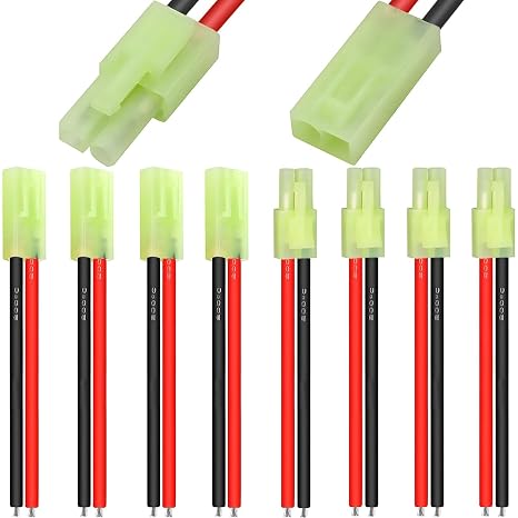 8 Pcs for Mini Tamiya Connector Cable for Mini Tamiya Plug Adapter 16AWG Male Female Extension Cable for-RC Lipo Battery Charger RC Car Boat Drone